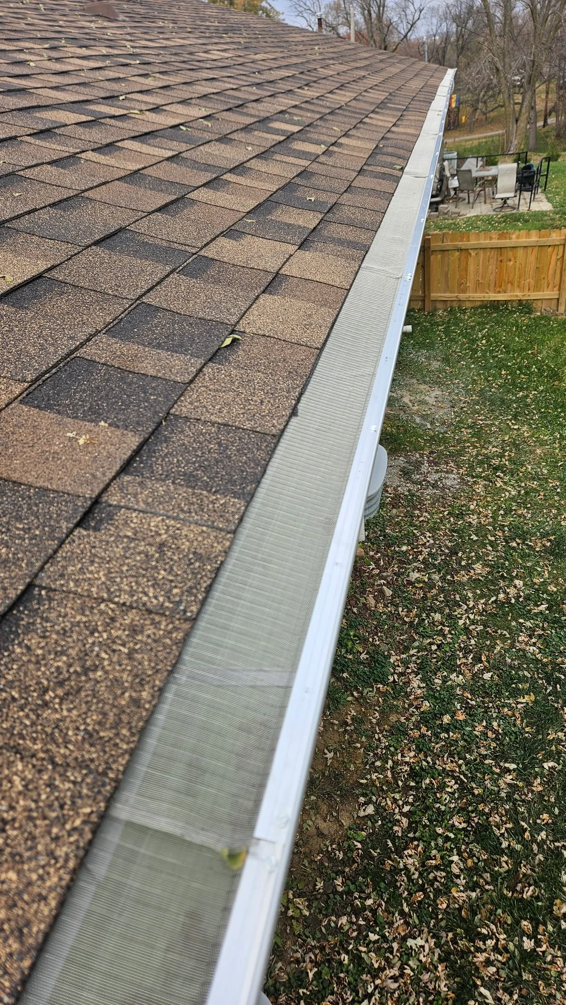 Gutter guard installation on a home in Colfax, Iowa