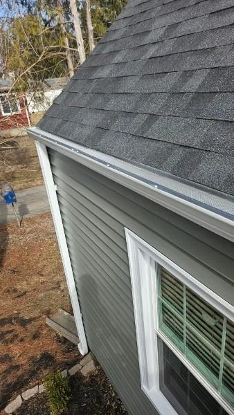 Gutter guard installation on a home in Des Moines, Iowa